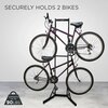 Raxgo Bike Storage Rack, 2 Bicycle Garage Stand, Freestanding, Adjustable Hooks Universal RGFSBR